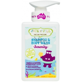 Jack N Jill BIO Serenity 2v1 zklidňující sprchový gel a šampon pro děti dávkovač 300 ml