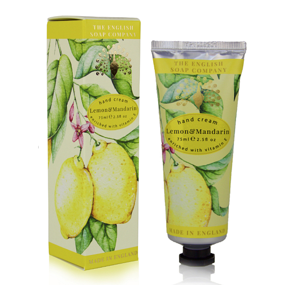 English Soap Citron & Mandarinka luxusní krém na ruce s vitamínem E a včelím voskem 75 ml