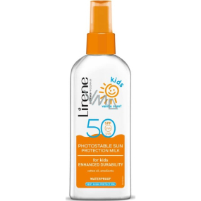 Lirene SC SPF50 Opalovací tělové mléko ve spreji s vanilkovou vůní pro děti 150 ml