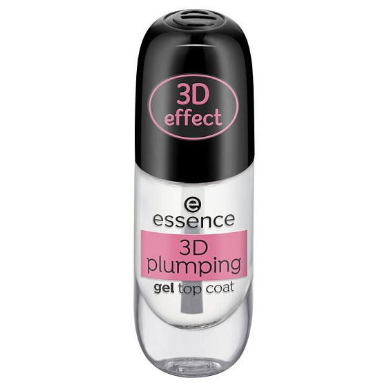 Essence 3D Plumping gelový krycí lak na nehty 8 ml