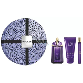 Thierry Mugler Alien parfémovaná voda 60 ml + parfémovaná voda 10 ml miniatura + tělové mléko 50 ml, dárková sada pro ženy