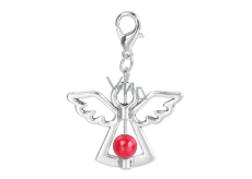 Anděl strážný přívěsek s červenou perličkou 29 x 37 mm 1 kus