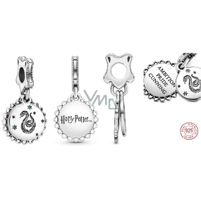 Charm Sterlingové stříbro 925 Harry Potter - Zmijozel + zirkon, 2v1 přívěsek na náramek