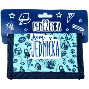 Nekupto Back To School peněženka modrá Jsem jednička 13,5 x 9 cm