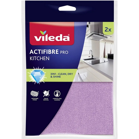 Vileda Mikro Actifibre hadr do kuchyně 27 x 30,5 cm, 2 kusy