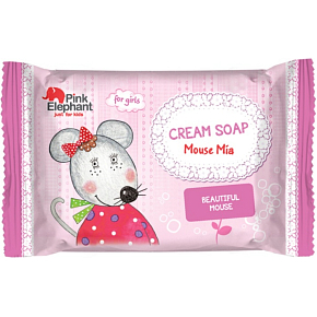 Pink Elephant Myška Mia krémové mýdlo pro děti 90 g