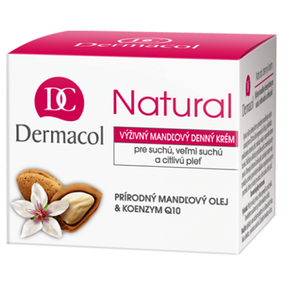 Dermacol Natural Výživný mandlový denní krém 50 ml pro suchou a citlivou pleť