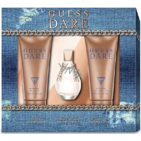 Guess Dare toaletní voda 30 ml + sprchový gel 75 ml + tělové mléko 75 ml, dárková sada