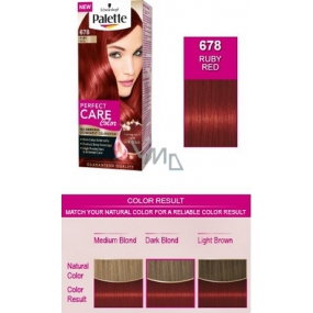 Schwarzkopf Palette Perfect Color Care barva na vlasy 678 Rubínově červený