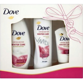 Dove Winter Care Collection vyživující sprchový gel 250 ml + vyživující tělové mléko 250 ml + krém na ruce 75 ml, kosmetická sada