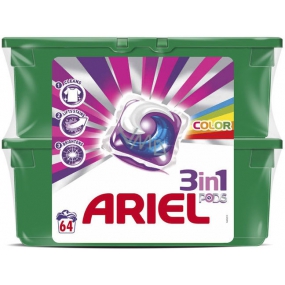 Ariel 3v1 Color gelové kapsle na barevné prádlo chrání a oživují barvy 2 x 32 kusů