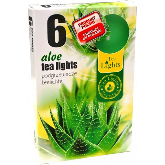 Tea Lights Aloe Vera vonné čajové svíčky 6 kusů