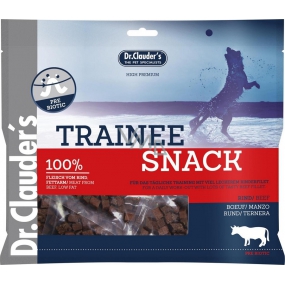 Dr. Clauders Trainee Snack Hovězí sušené kostičky doplňkové krmivo 100% maso pro psy 500 g