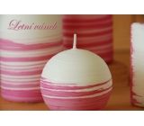Lima Aromatická spirála Letní vánek svíčka bílo - růžová válec 60 x 120 mm 1 kus