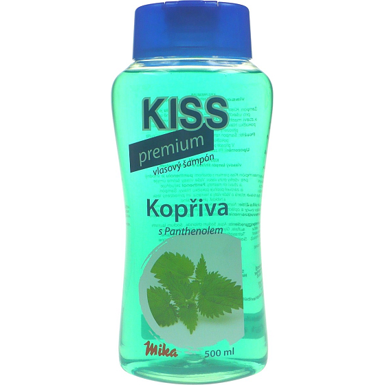 Mika Kiss Premium Kopřiva šampon na vlasy s Panthenolem 500 ml