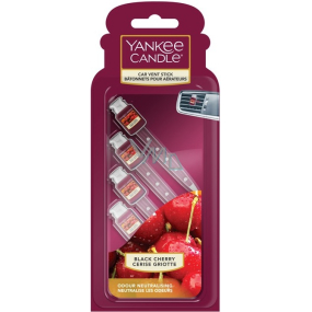 Yankee Candle Black Cherry - Zralé třešně vonné kolíčky do auta 29 g x 4 kusy