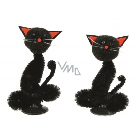Kočka černá na postavení 7 cm, 2 kusů v krabičce