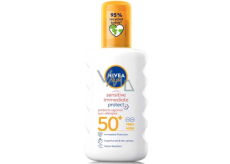 Nivea Sun OF 50+ Sensitive voděodolný sprej na opalování 200 ml