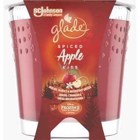 Glade Spiced Apple Kiss s vůní jablka, skořice a muškátového oříšku vonná svíčka ve skle, doba hoření až 32 hodin 129 g