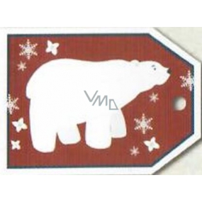 Nekupto Vánoční kartičky na dárky lední medvěd 5,5 x 7,5 cm 6 kusů