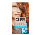 Schwarzkopf Gliss Color barva na vlasy 7-7 Měděný tmavě plavý 2 x 60 ml