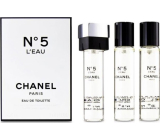 Chanel No.5 L Eau toaletní voda náhradní náplň pro ženy 3 x 20 ml