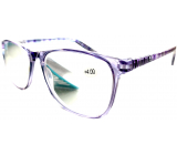 Berkeley Čtecí dioptrické brýle +2 plast fialové, postranice fialovo černé proužky 1 kus MC2223