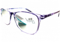 Berkeley Čtecí dioptrické brýle +2 plast fialové, postranice fialovo černé proužky 1 kus MC2223