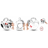 Charm Sterlingové stříbro 925 Disney Minnie Mouse & Mickey Mouse Visací zámek - věčná láska, korálek na náramek, láska