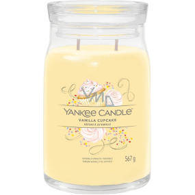Yankee Candle Vanilla Cupcake - Vanilkový košíček vonná svíčka Signature velká sklo 2 knoty 567 g