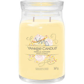 Yankee Candle Vanilla Cupcake - Vanilkový košíček vonná svíčka Signature velká sklo 2 knoty 567 g