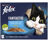Felix Fantastic kapsičky pro kočky v želé losos, platýs, tuňák a treska 12 x 85 g