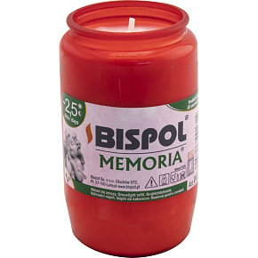 Bispol hřbitovní svíčka Memoria W03 olejová červená, 160 g