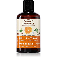 Green Pharmacy Koupelový a sprchový olej se skořicí a sladkým pomerančem 250 ml