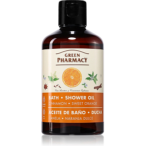 Green Pharmacy Koupelový a sprchový olej se skořicí a sladkým pomerančem 250 ml