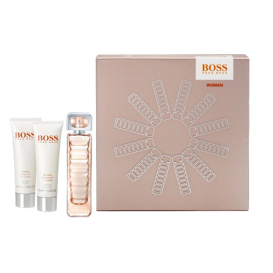 Hugo Boss Orange Woman toaletní voda 50 ml + tělové mléko 50 ml + sprchový gel 50 ml, dárková sada
