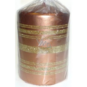 Lima Glittering Line svíčka měděná válec 70 x 100 mm 1 kus