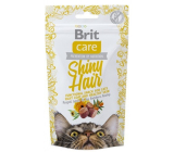 Brit Care Cat Snack Shiny Hair Losos pamlsek poloměkké doplňkové krmivo pro kočky 50 g