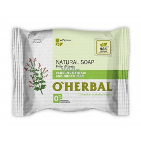 O Herbal Natural Verbena a zelená hlína přírodní toaletní mýdlo 100 g
