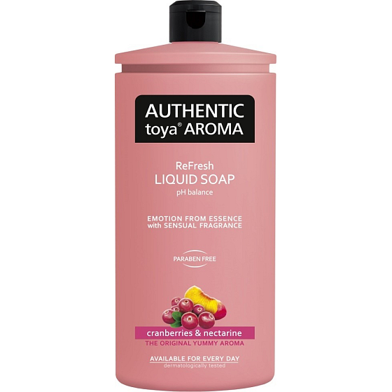 Authentic Toya Aroma Cranberries & Nectarine tekuté mýdlo náhradní náplň 600 ml