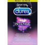 Durex Intense Orgasmic vroubkovaný kondom s výstupky a stimulačním gelem nominální šířka: 56 mm 16 kusů