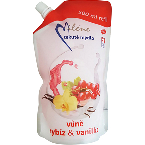Miléne Rybíz a vanilka tekuté mýdlo, náplň, 500 ml Miléne Rybíz a vanilka tekuté mýdlo, náplň, 500 ml