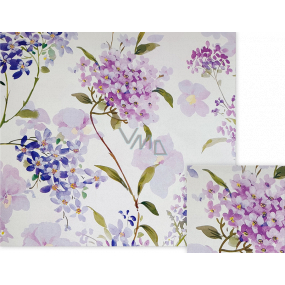 Nekupto Dárkový balicí papír 70 x 150 cm Fialové květy