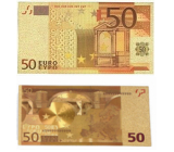 Talisman Zlatá plastická bankovka 50 EUR