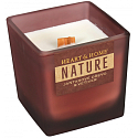 Heart & Home Nature Jantarové dřevo a vetiver vonná svíčka velká sklo, doba hoření až 40 hodin 210 g