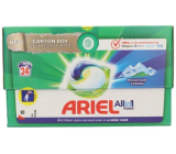 Ariel All in1 Pods Mountain Spring gelové kapsle na praní bílého a světlého prádla dlouhotrvající vůně 24 kusů