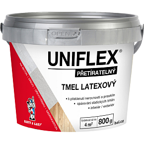 Uniflex latexový tmel na sádrokarton, zdivo a dřevo, 800 g Uniflex latexový tmel na sádrokarton, zdivo a dřevo, 800 g