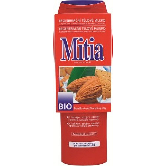 Mitia Bio Mandlový olej regenerační tělové mléko 400 ml