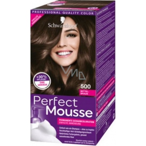 Schwarzkopf Perfect Mousse Permanent Foam Color barva na vlasy 500 Středně hnědý