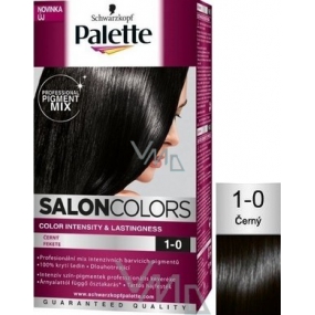 Schwarzkopf Palette Salon Colors barva na vlasy odstín 1-0 Černá